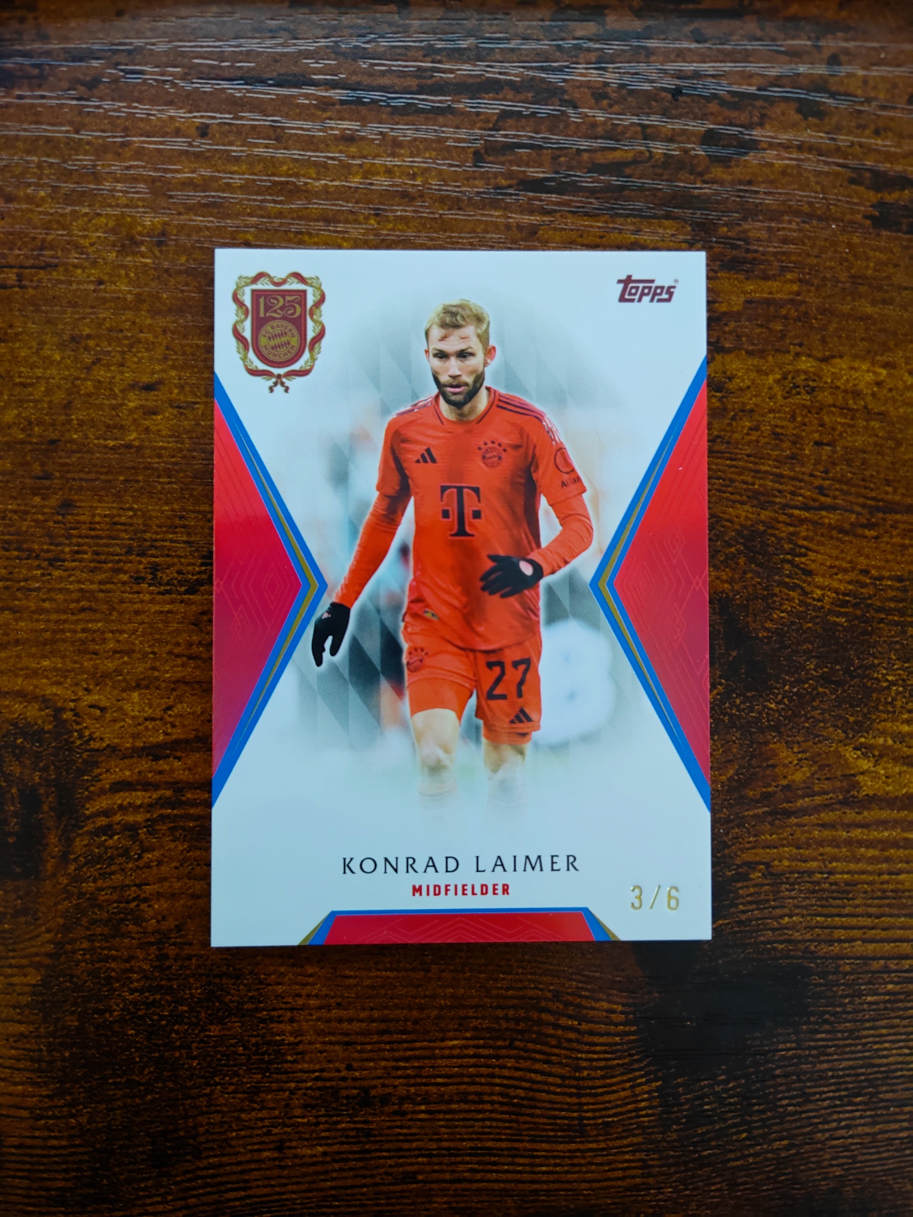 Topps 125 Jahre FC Bayern Konrad Laimer /6
