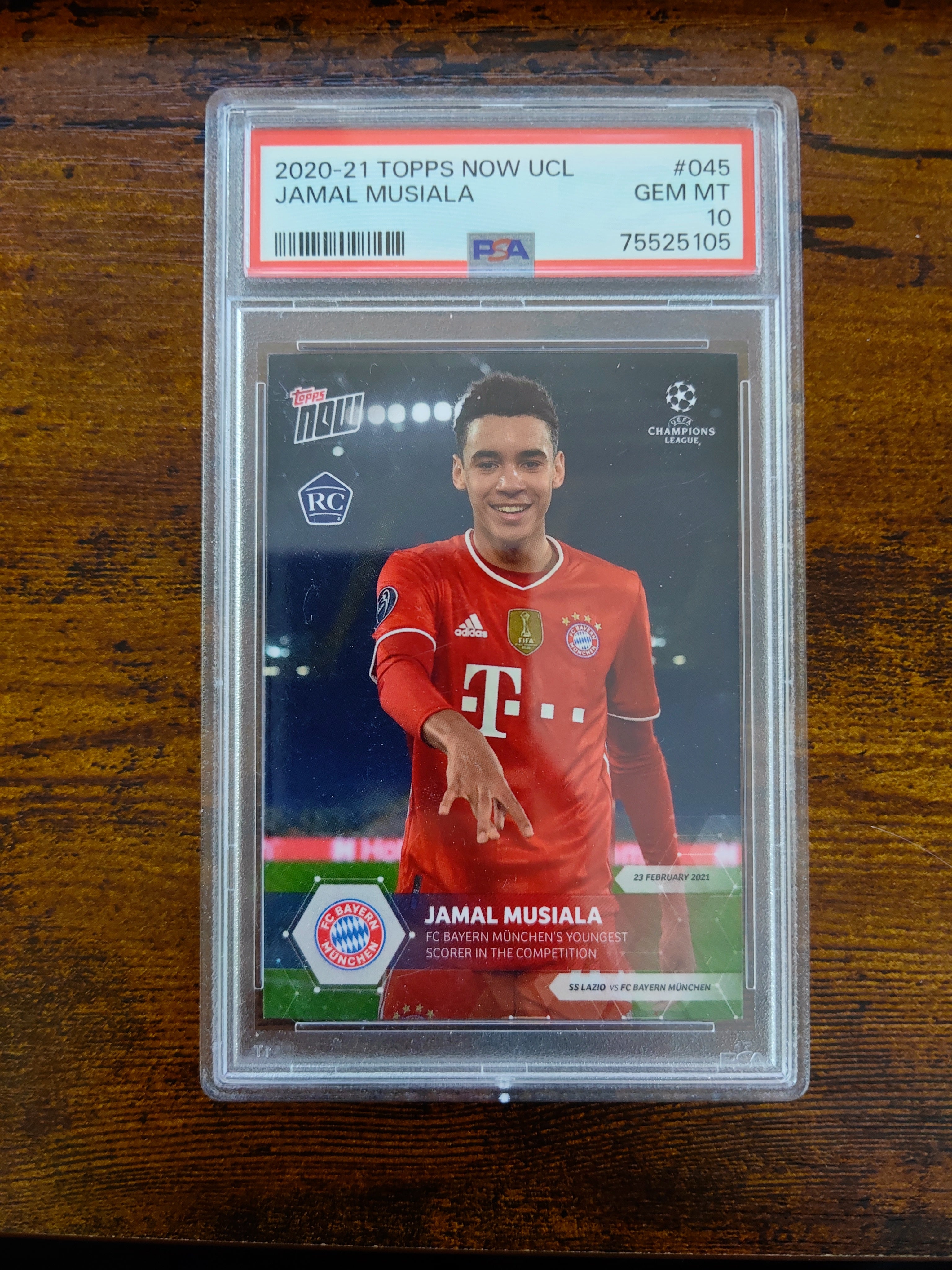 Topps Now Jamal Musiala Rookie Card PSA 10